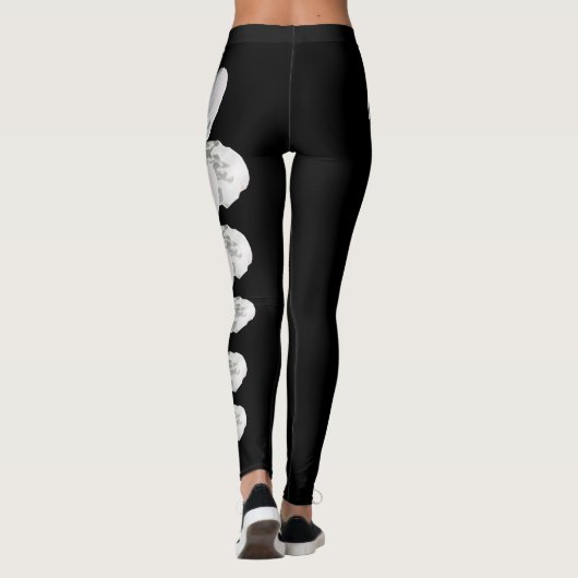 Black Michigan State Flower Apple Blossom Leggings (Achterkant)