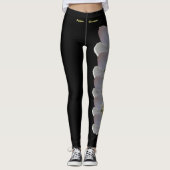 Black Michigan State Flower Apple Blossom Leggings (Voorkant)