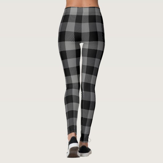 Black, Mid Gray & Woodrook Gingham Shepherd's Leggings (Achterkant)