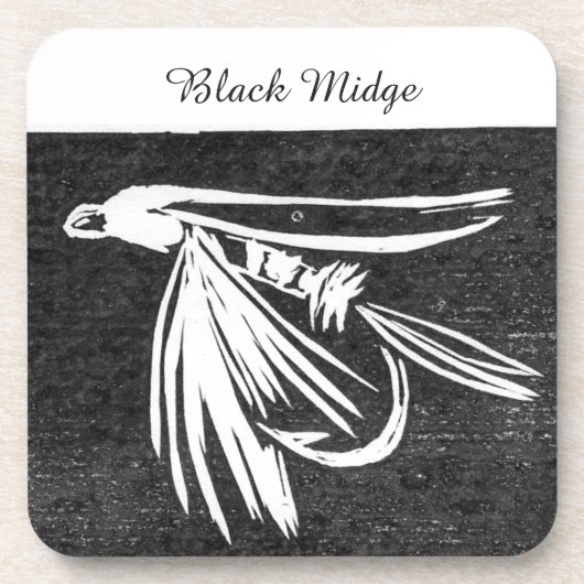 "Black Midge" forel Natte Onderzetter (Voorkant)