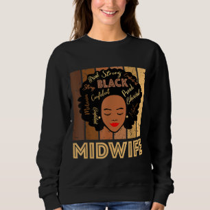Black Midwel Strong Afro African American Women Trui