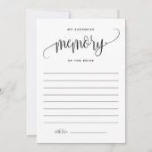 Black Mijn favoriete herinnering aan de bruid Kaar Kaart (Voorkant)