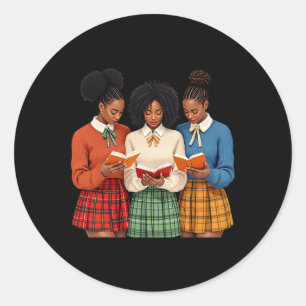 Black Minds Probleem Lees boek Kennis Black Hist Ronde Sticker