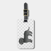 Black Mini Goldendole Cartoon Dog Bagagelabel (Voorkant verticaal)