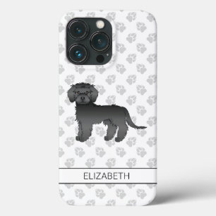 Black Mini Goldendole Cartoon Dog & Name Case-Mate iPhone Case