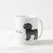 Black Mini Goldendole Cartoon Dog & Name Koffiemok (Voorkant rechts)