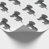 Black Mini Goldendole Cute Cartoon Dog Pattern Cadeaupapier (Hoek)