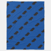 Black Mini Pig Fleece Deken (Voorkant)