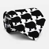 Black Mini Pig Stropdas (Opgerold)