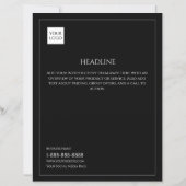 Black Minimal Business Marketing Logo Flyer (Achterkant)
