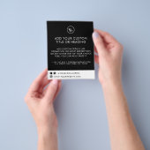 Black Minimal Custom Business Logo Social Media Flyer (Hand)
