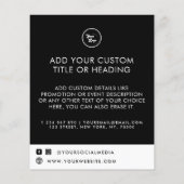 Black Minimal Custom Business Logo Social Media Flyer (Achterkant)