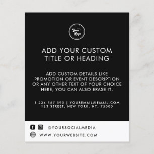 Black Minimal Custom Business Logo Social Media Flyer