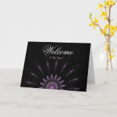 Black Minimal Daisy Welcome Wishing Kaart (Gele Bloem)