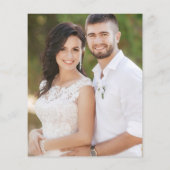 Black Minimal Modern Wedding Photo Save the Date (Achterkant)