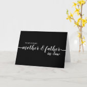Black Minimal New Parents Vader Wedding Kaart (Gele Bloem)