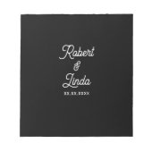 Black Minimal Personalized Custom Notes Notepad Notitieblok (Voorkant)