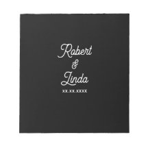 Black Minimal Personalized Custom Notes Notepad
