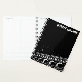 Black Minimal Professionele naamplanner Planner