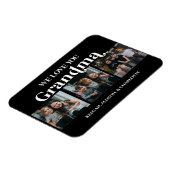 Black Minimal Retro We houden van u, oma 3 Afbeeld Magneet (Linkerzijde)