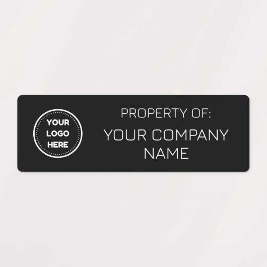 Black | Minimale toevoeging van Logo aan etiketten Labels (Design 1)