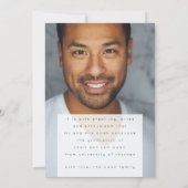 Black Minimalism Portret Photo College University Aankondiging (Achterkant)