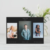 Black Minimalism Portret Photo College University Aankondiging (Staand voorkant)