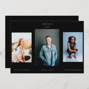 Black Minimalism Portret Photo College University Aankondiging