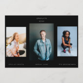 Black Minimalism Portret Photo College University Aankondiging (Voorkant)
