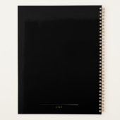 Black Minimalist 2026 Maandelijks & Wekelijks Plan Planner (Achterkant)