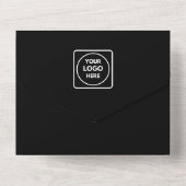 Black Minimalist Business Invitation All In One Uitnodiging (Achterkant)