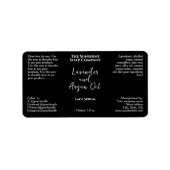 Black Minimalist Cosmetics Dropper Bottle Etiket (Voorkant)