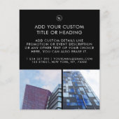 Black Minimalist Custom Business Logo 2-foto Flyer (Voorkant)