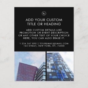 Black Minimalist Custom Business Logo 2-foto Flyer