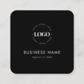 Black Minimalist Custom Logo Professional Company Vierkante Visitekaartje (Voorkant)