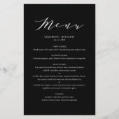 Black Minimalist Dainty Script Weduwemkaart (Voorkant)