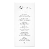 Black Minimalist Dainty Script Weduwemkaart Reclamekaart (Voorkant)