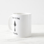 Black minimalist Funny "Praat met de trowel" Koffiemok (Voorkant links)