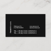 Black minimalist German Boxer Silhouette Visitekaartje (Achterkant)