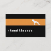 Black minimalist German Boxer Silhouette Visitekaartje (Voorkant)