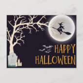 Black Minimalist Happy Halloween Briefkaart (Voorkant)