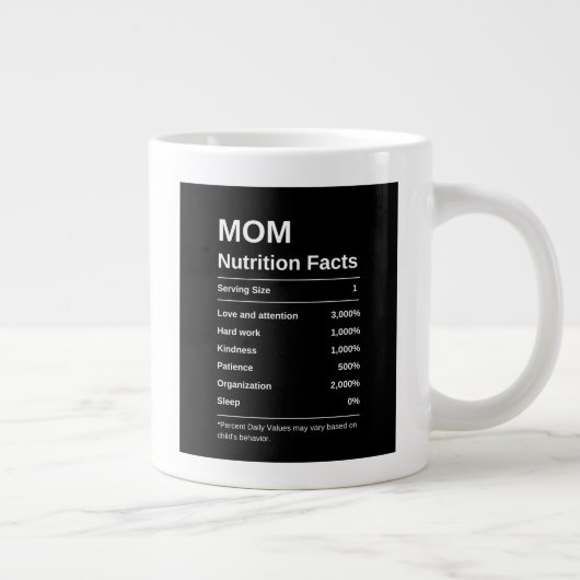 Black Minimalist Ma Nutrition Feit Typografie Grote Koffiekop (Rechts)