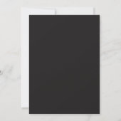 Black minimalist Modern Elegant Wedding Invitation Kaart (Achterkant)