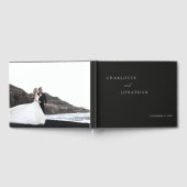 Black Minimalist Modern Wedding Foto Gastenboek (Volledig)