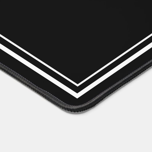 Black Minimalist Monogram Bureaumat (Hoek)