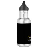 Black Minimalist Monogram Gold White Elegant Men Waterfles (Links)