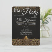 Black Minimalist Mosque Ramadan Iftar Party  Kaart (Staand voorkant)