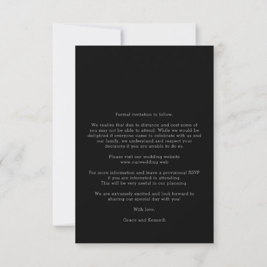 Black Minimalist Personalized Photo Elegant Script (Achterkant)