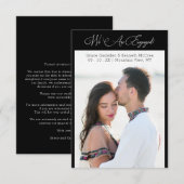Black Minimalist Personalized Photo Elegant Script (Voorkant / Achterkant)