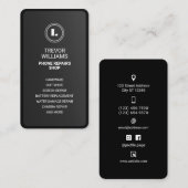 Black minimalist phone shape Business Card Visitekaartje (Voorkant / Achterkant)